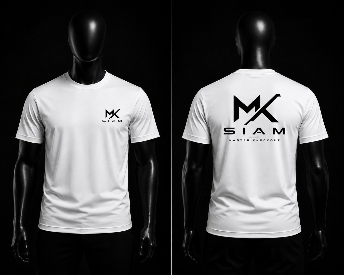 T-shirt MK SIAM Blanc — vue avant et arrière